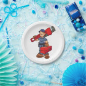 Cartoon-Klempner Pappteller (Party)