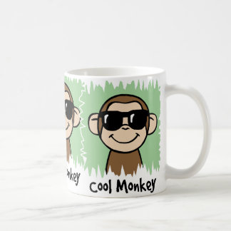 Cartoon-Klipp-Kunst-cooler Affe mit Sonnenbrillen Kaffeetasse