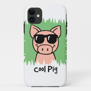 Cartoon-Klipp-Kunst-cooles Schwein mit Case-Mate iPhone Hülle