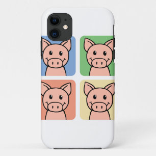 Cartoon-Klipp-Kunst, die Piggie Piggy Schweine Case-Mate iPhone Hülle