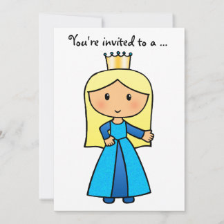 Cartoon-Klipp-Kunst-niedliche Prinzessin Girl Einladung