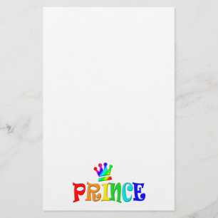 Cartoon-Klipp-Kunst-Regenbogen-Text, Prinz und Briefpapier