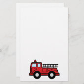 Cartoon-Klipp-Kunstfiretruck-Notfahrzeug-LKW Briefpapier (Vorne/Hinten)