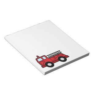 Cartoon-Klipp-Kunstfiretruck-Notfahrzeug-LKW Notizblock