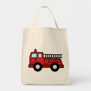 Cartoon-Klipp-Kunstfiretruck-Notfahrzeug-LKW Tragetasche