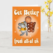 Cartoon Koala Basketball Basketball Gute Karte (Gelbe Blume)