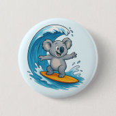 Cartoon Koala Bear Button (Vorderseite)
