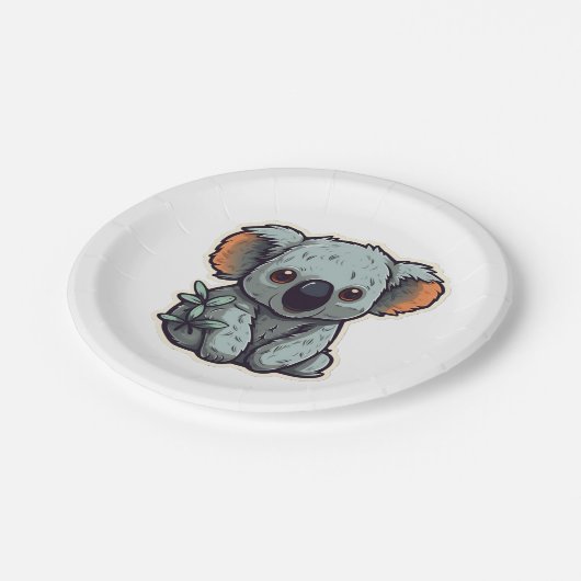 CARTOON KOALA BEAR PAPPTELLER (Schrägansicht)