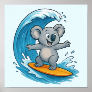 Cartoon Koala Bear Poster