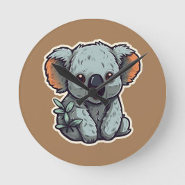 CARTOON KOALA BEAR RUNDE WANDUHR