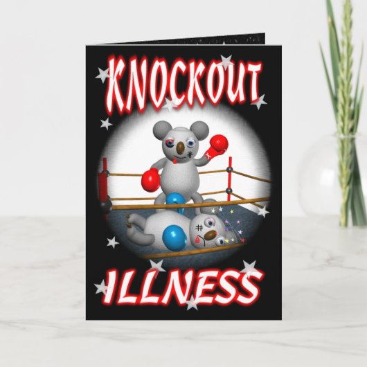 Cartoon Koala Boxer Gute Karte (Vorderseite)