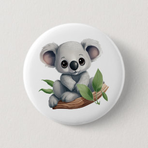 Cartoon Koala-Illustration Button
