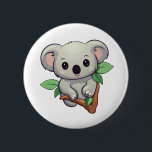 Cartoon Koala-Illustration Button<br><div class="desc">Für wahre Liebhaber von Koalas</div>