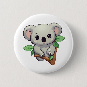 Cartoon Koala-Illustration Button