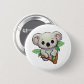 Cartoon Koala-Illustration Button (Vorne & Hinten)