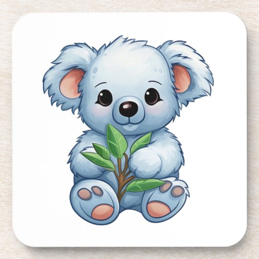 Cartoon Koala-Illustration Getränkeuntersetzer (Vorderseite)