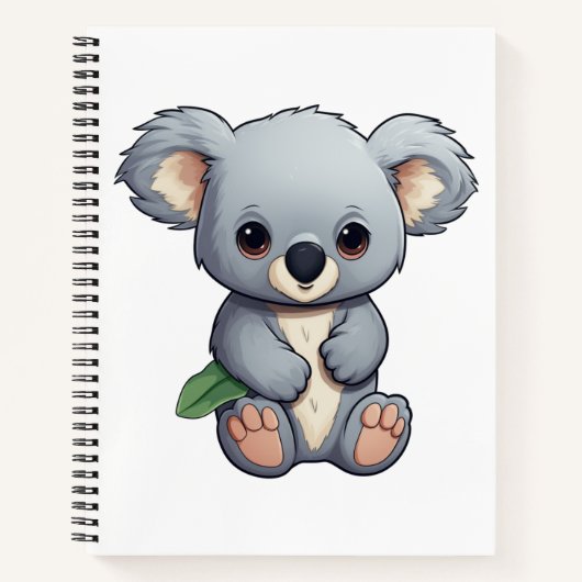 Cartoon Koala-Illustration Notizblock (Vorderseite)