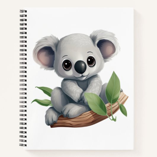 Cartoon Koala-Illustration Notizblock (Vorderseite)