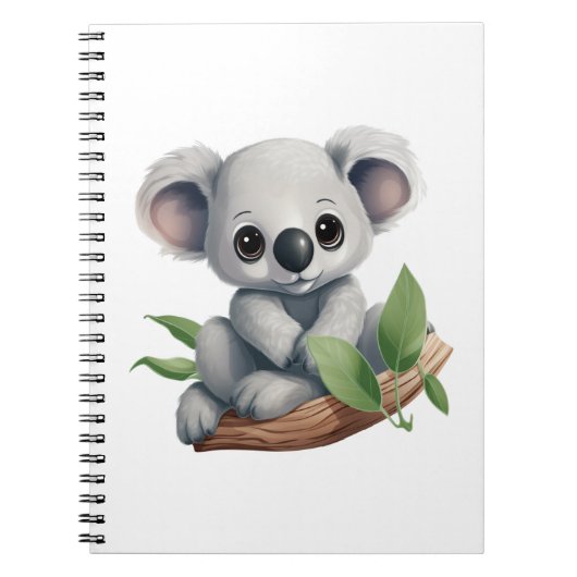 Cartoon Koala-Illustration Notizblock (Vorderseite)