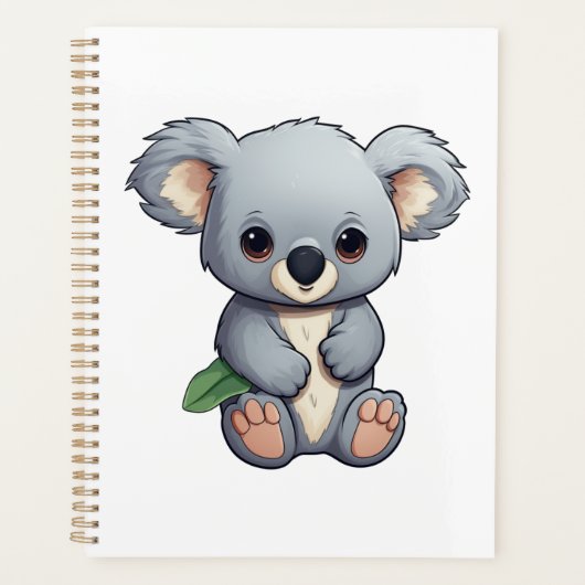 Cartoon Koala-Illustration Planer (Vorderseite)