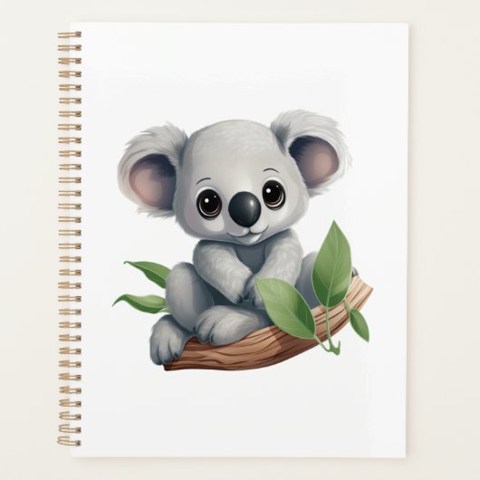 Cartoon Koala-Illustration Planer (Vorderseite)