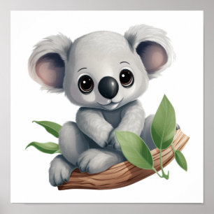 Cartoon Koala-Illustration Poster