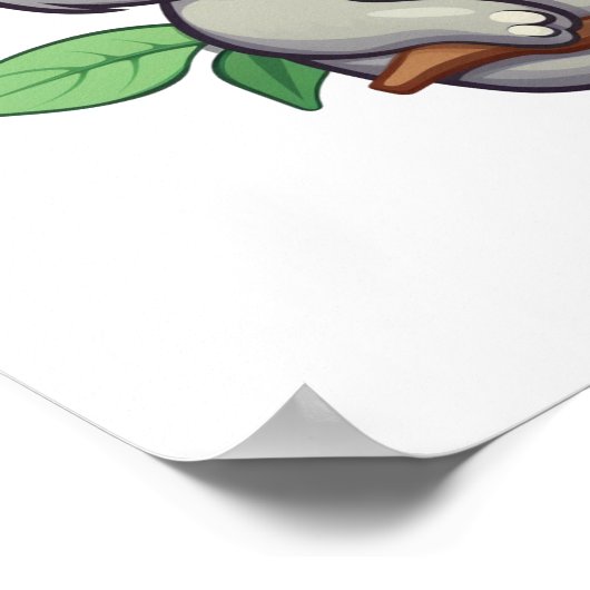 Cartoon Koala-Illustration Poster (Ecke)