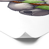 Cartoon Koala-Illustration Poster (Ecke)