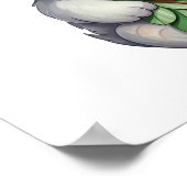 Cartoon Koala-Illustration Poster (Ecke)