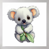 Cartoon Koala-Illustration Poster (Vorne)