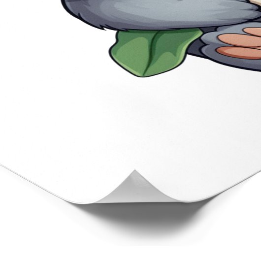 Cartoon Koala-Illustration Poster (Ecke)