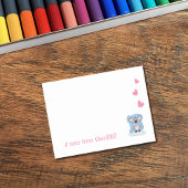 Cartoon Koala Kid Post-it-Hinweise Post-it Klebezettel