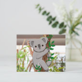 Cartoon Koala Postcard | C's Dream Design Postkarte (Stehend Vorderseite)