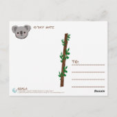 Cartoon Koala Postcard | C's Dream Design Postkarte (Rückseite)