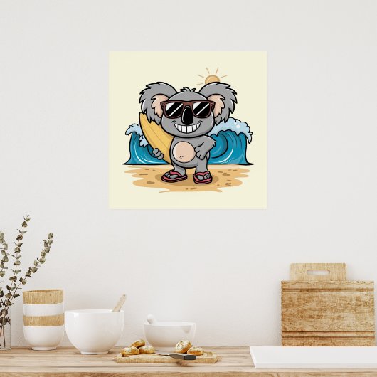 Cartoon Koala Poster (Küche)