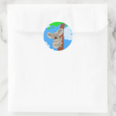 Cartoon Koala Runder Aufkleber (Tasche)