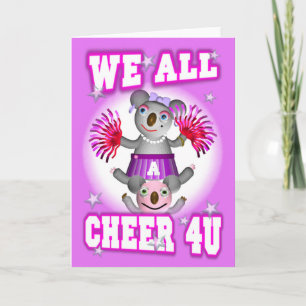 Cartoon Koala Wir jubeln 4U Brunnen Card leere Karte