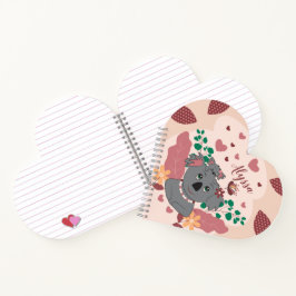 Cartoon Koalas Kid Herz-Spiral-Notebook Notizblock
