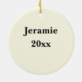 Cartoon Koch, "Chefkoch und Flaschenwärmer" Keramik Ornament (Hinten)