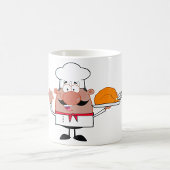 Cartoon Koch Holding Roast Türkei Kaffeetasse