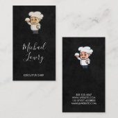 Cartoon-Koch-Logo | Restaurant Visitenkarte (Vorne/Hinten)