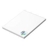 Cartoon Koch mit Pizza Notizblock (Rotiert)