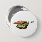 Cartoon-Koffer voll mit Geldautomaten Button (Vorne & Hinten)