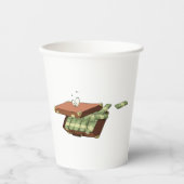 Cartoon-Koffer voll mit Geldautomaten Pappbecher (Vorderseite)