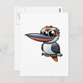 Cartoon Kookaburra Postkarte (Vorne/Hinten)