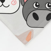 Cartoon Kopf Muster.w BG Fleecedecke (Ecke)