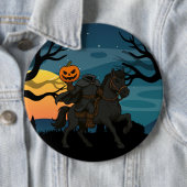 Cartoon Kopfloses Pferd Halloween/Herbst Button (Beispiel)