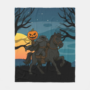 Cartoon Kopfloses Pferd Halloween/Herbst Fleecedecke