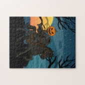Cartoon Kopfloses Pferd Halloween/Herbst Puzzle (Horizontal)