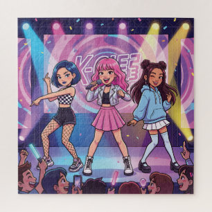 Cartoon KPop Mädchen Gruppe Puzzle